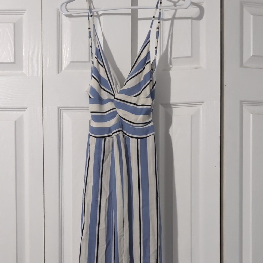 Striped Blue and White Women's Dress